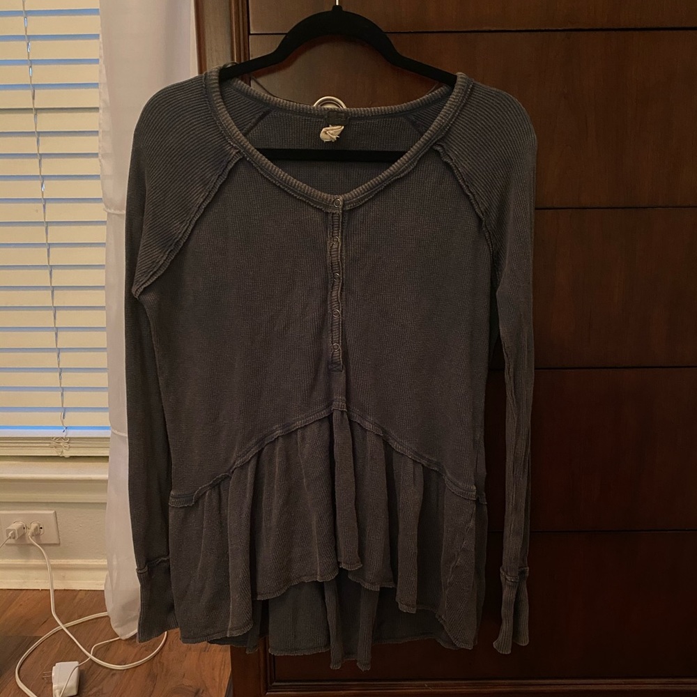 Free People Coastline Peplum Top